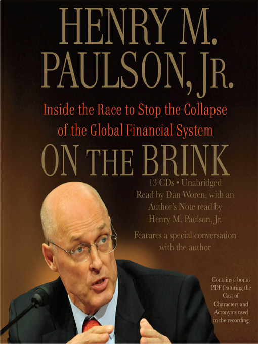 Title details for On the Brink by Henry M. Paulson - Available